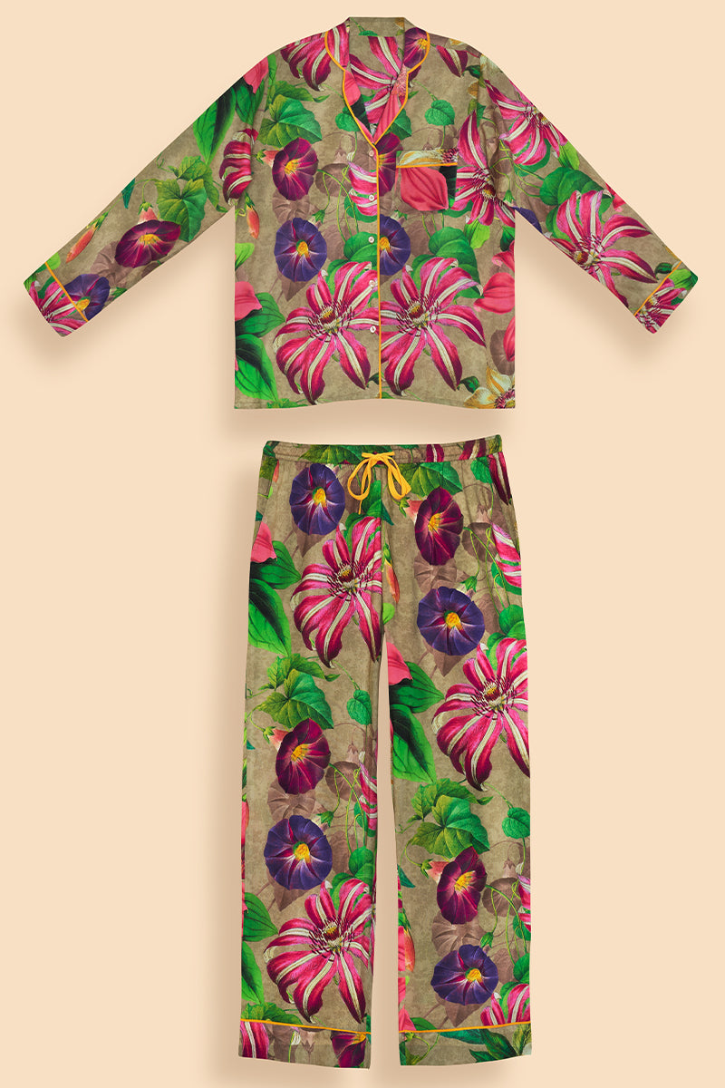 Oversized Botanical Supersoft Long PJs