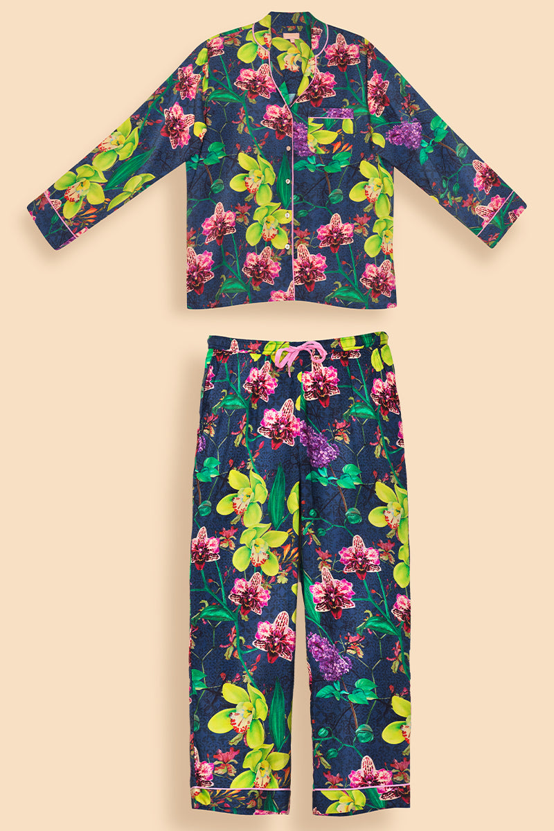 Exotic Evening in Ink Supersoft Long PJs