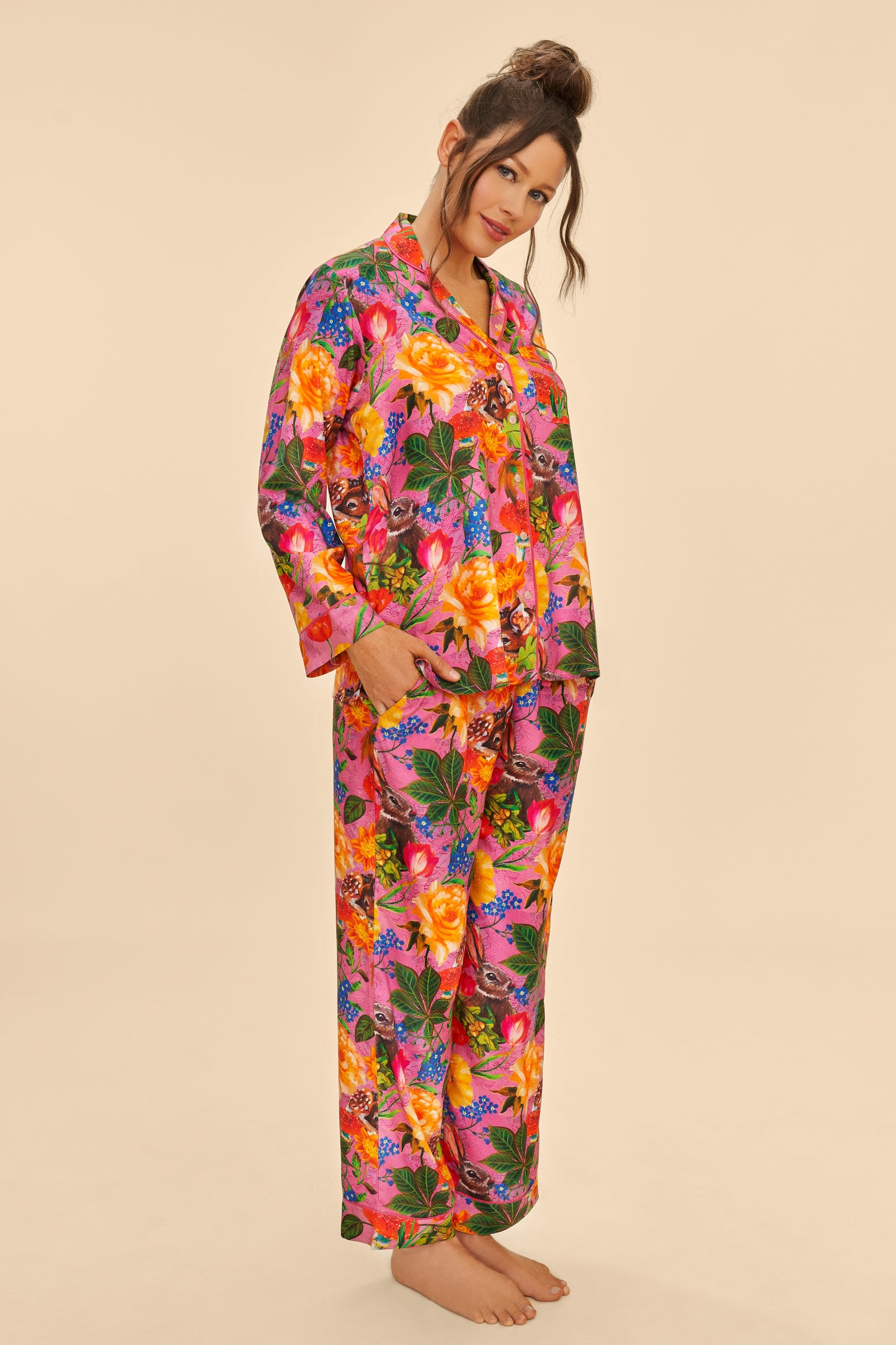 Lilac Whimsical Woodland Supersoft Long PJs