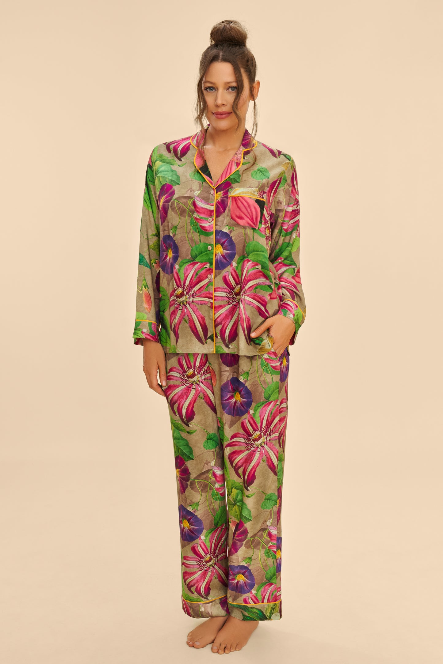 Oversized Botanical Supersoft Long PJs