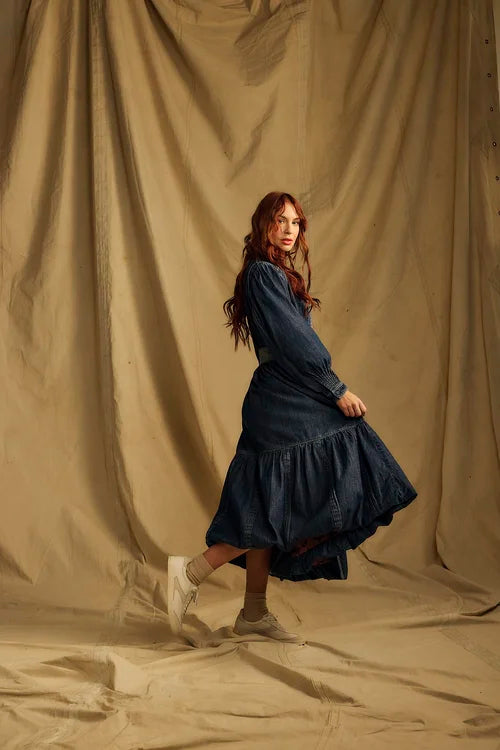 Ladoga Belted Denim Dress