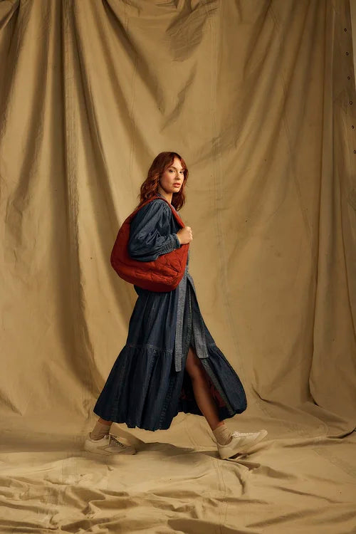 Ladoga Belted Denim Dress