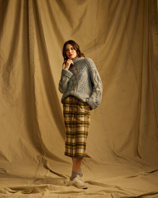 Annecy Cable Knit Light Teal Sweater/Jumper