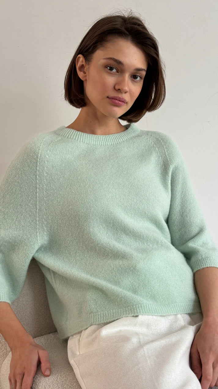 Piper Alpaca Knit in Mint