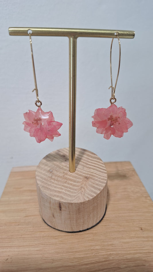 Small Blossom Earrings in Pale Pink