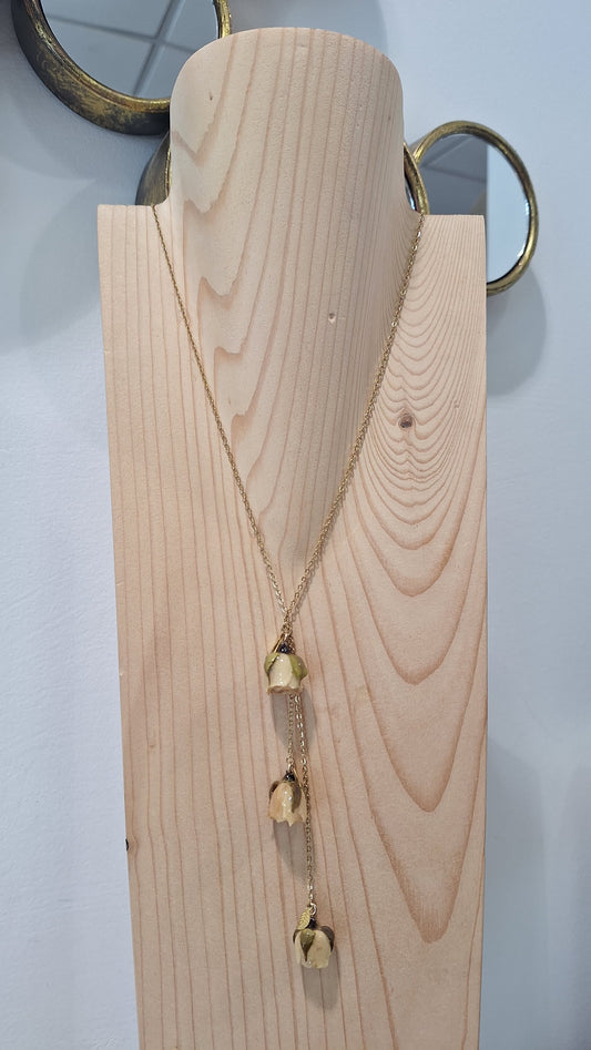 Triple Rosebud Necklace