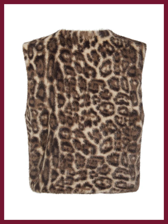 Edelweiss Gilet in Cream Leo