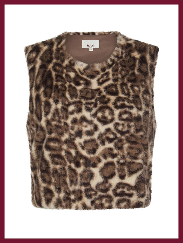 Edelweiss Gilet in Cream Leo