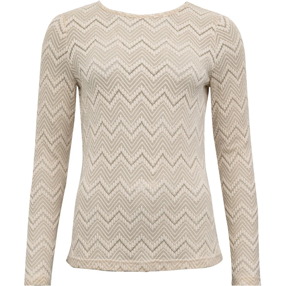 Zig Zag Blouse in Sand