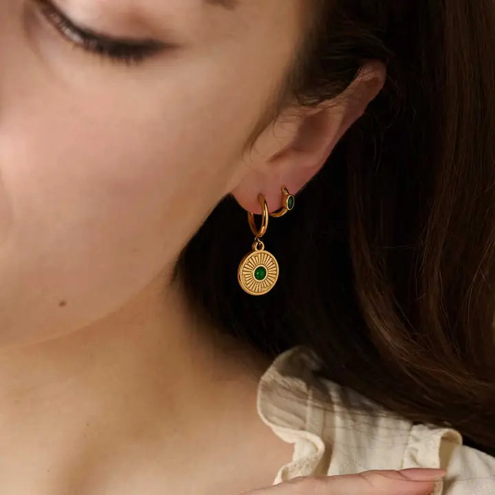 Boheme Emerald Hoops