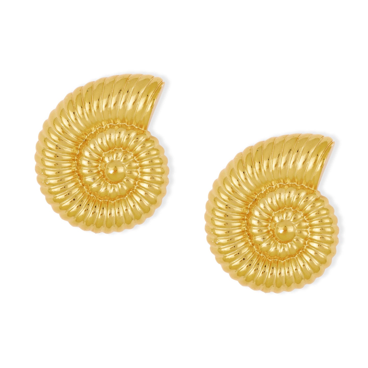 Ocean Shores Gold Shell Earrings