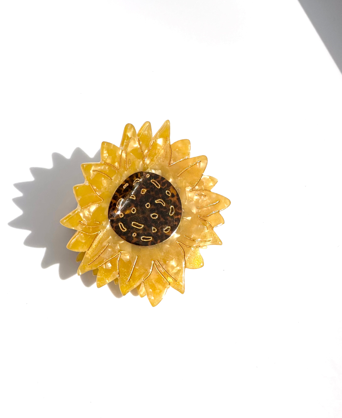 Hand-Painted Sunflower Hair Clip