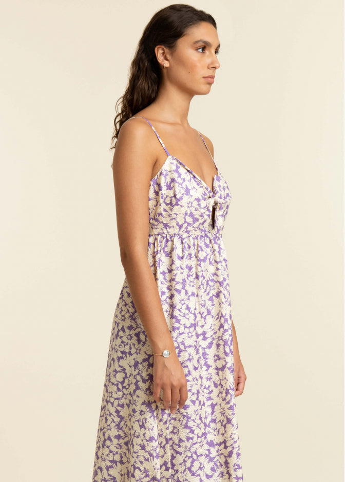 Lilac Strappy Dress with Bow