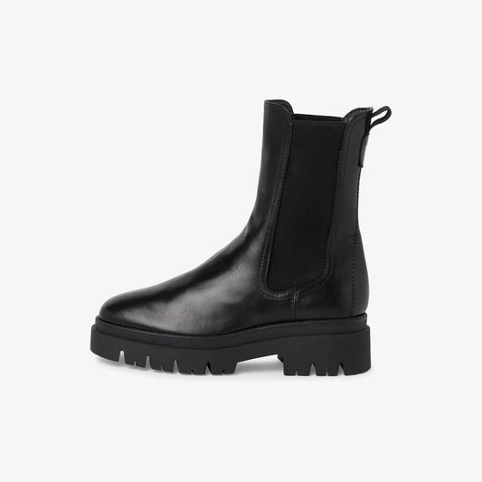 Leather Chelsea Boots in Black at