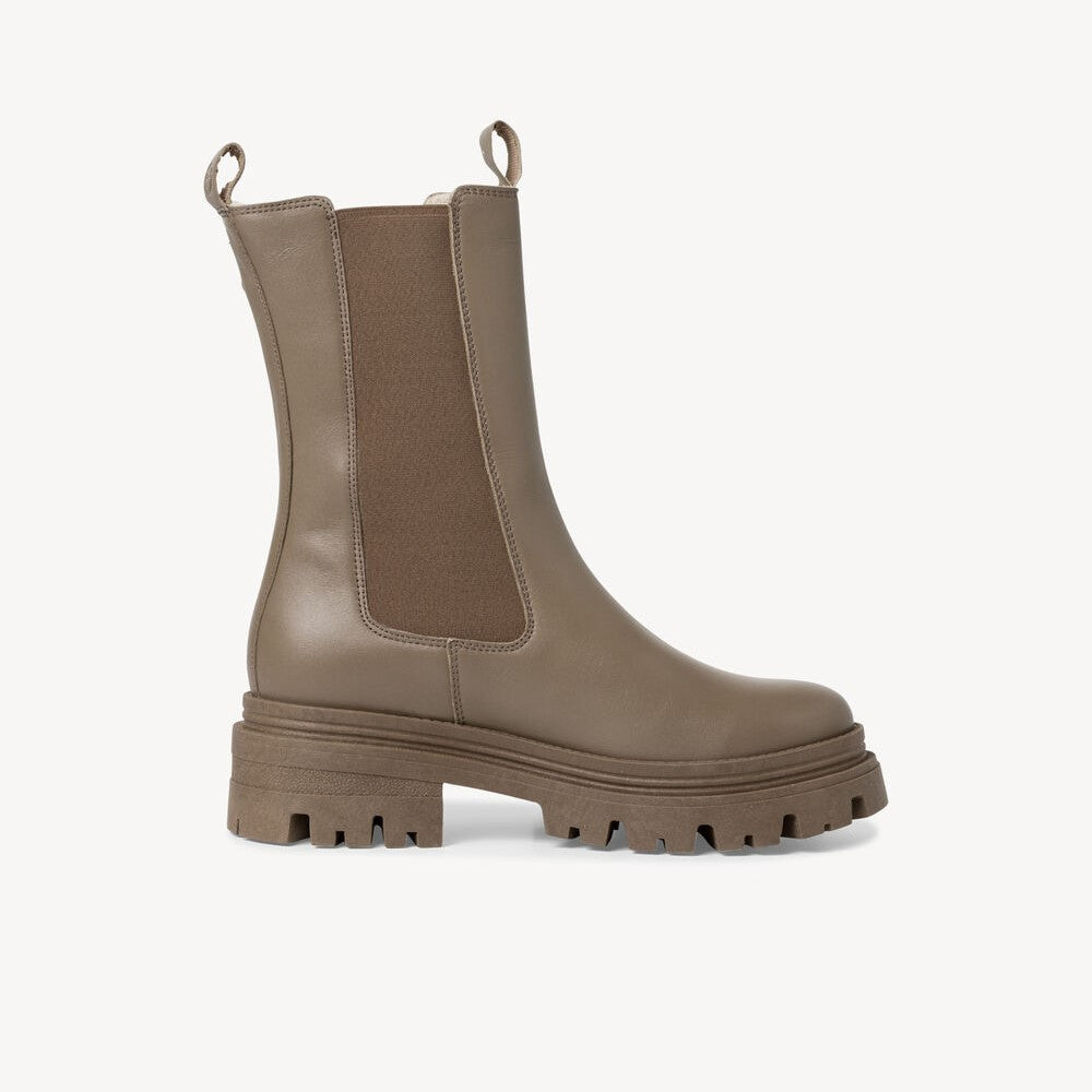 Leather Chelsea Boots in Sage