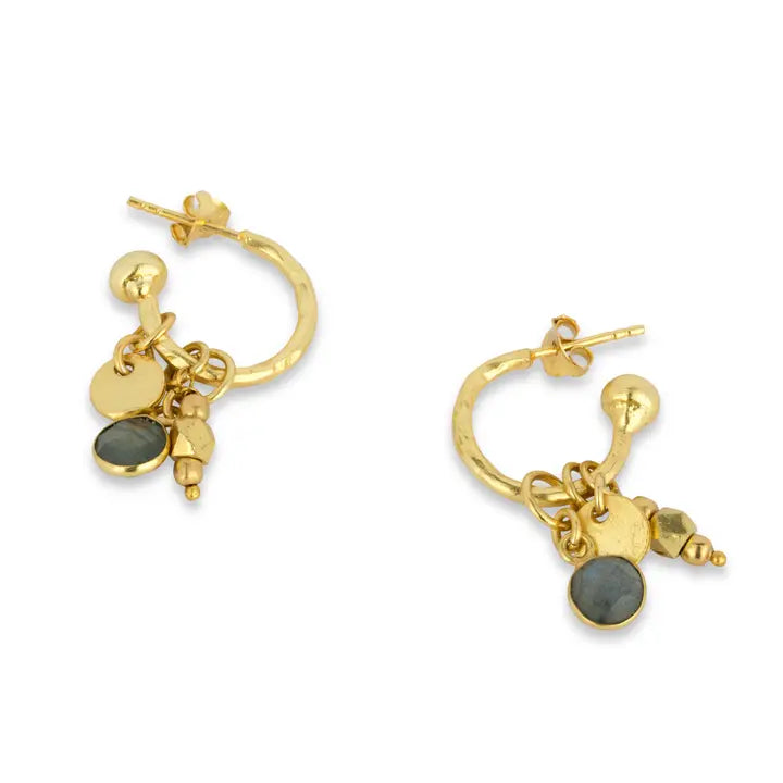 Nori Hoop Earrings Labradorite