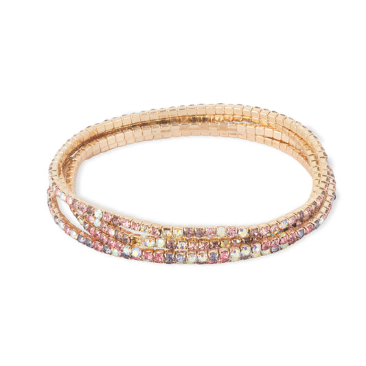 Lumi Pink Stretch Tennis Bracelet Set