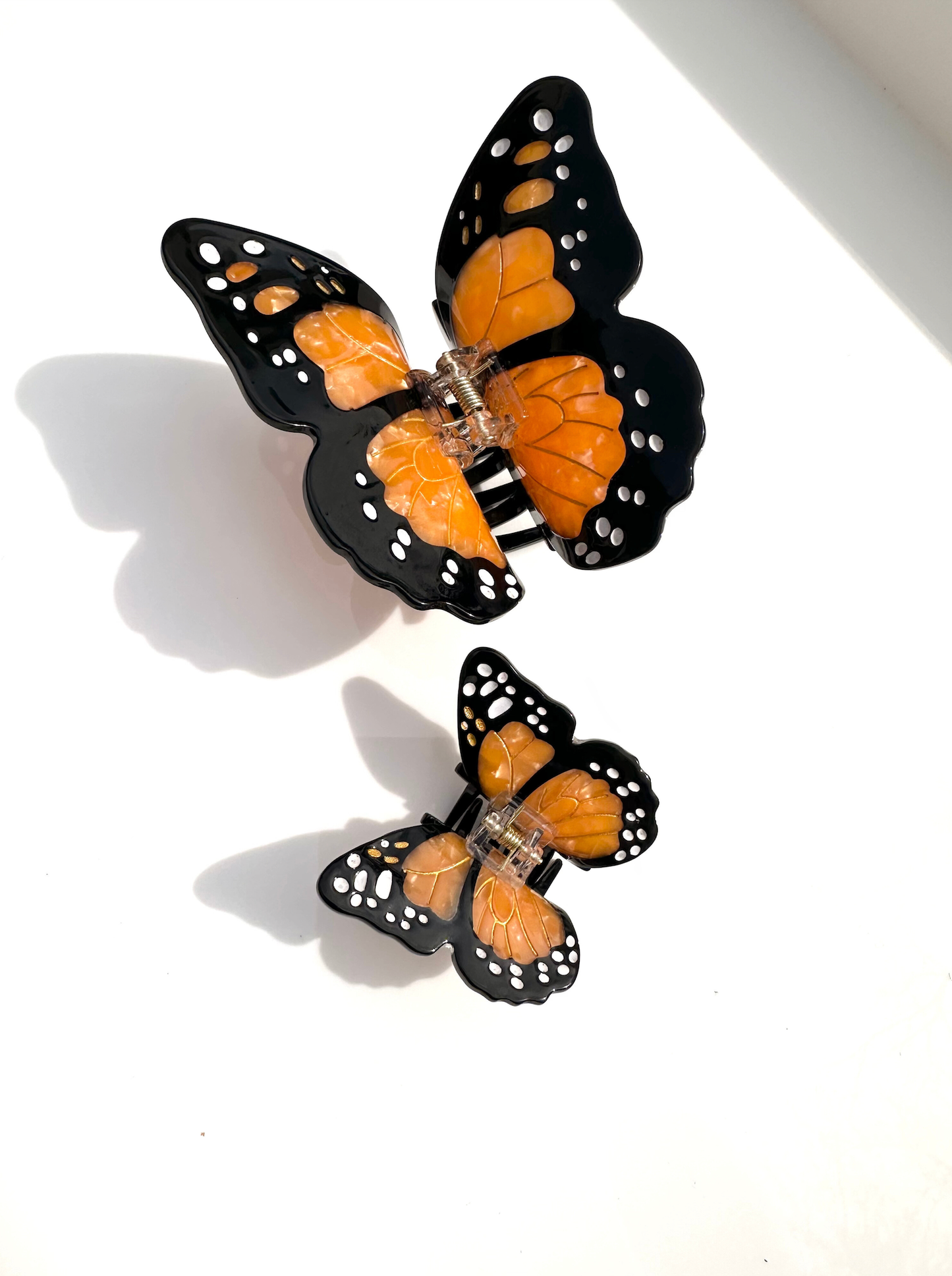 Hand-painted MINI Monarch Claw Hair Clip