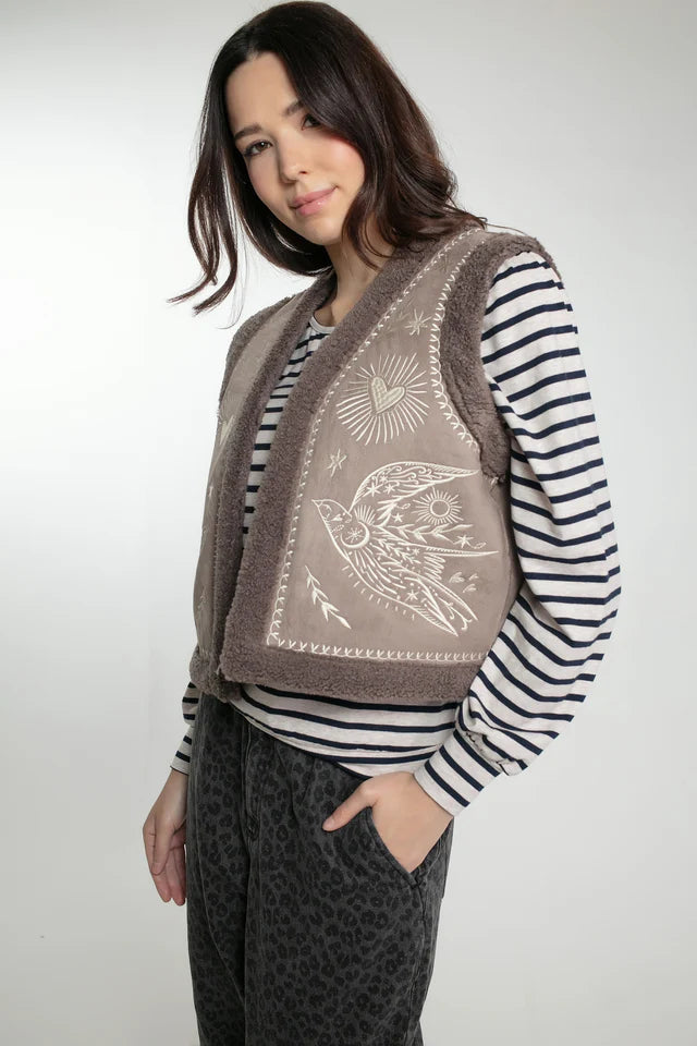 Freebird Gilet in Mink