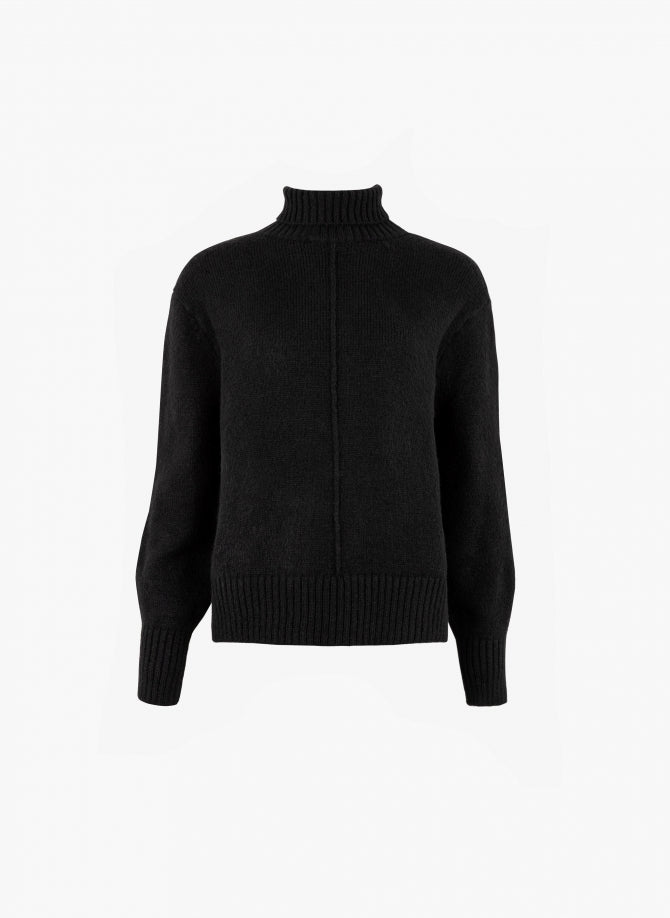 LIPY Polo Neck Sweater in Black