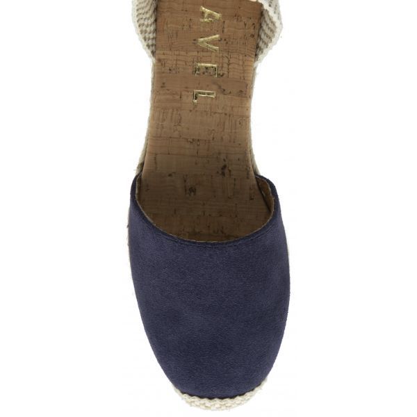 Navy Suede Athea Espadrille Wedge Sandals