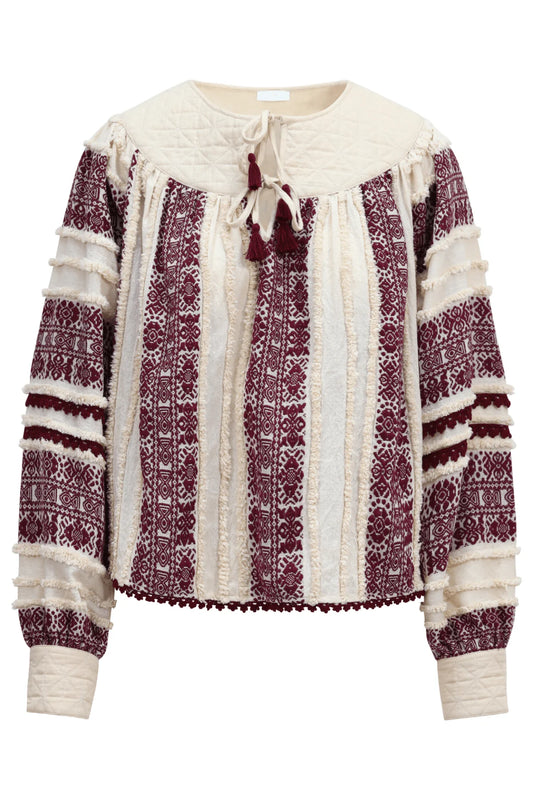 Averno Quilted Yoke Blouse