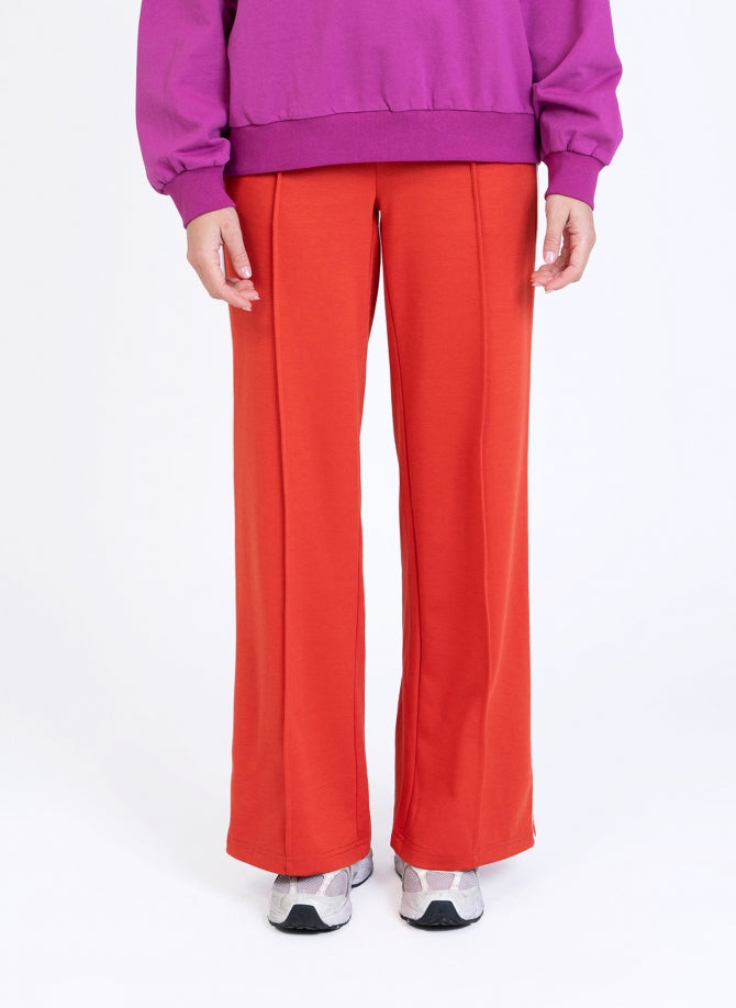 Patricka Trousers in Paprika with White Stripes