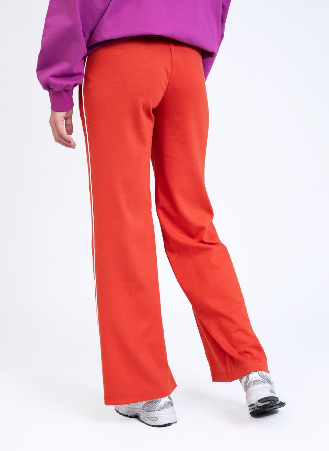 Patricka Trousers in Paprika with White Stripes