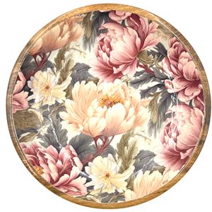 Medium Dusty Pink Peonies Bowl- 25cm