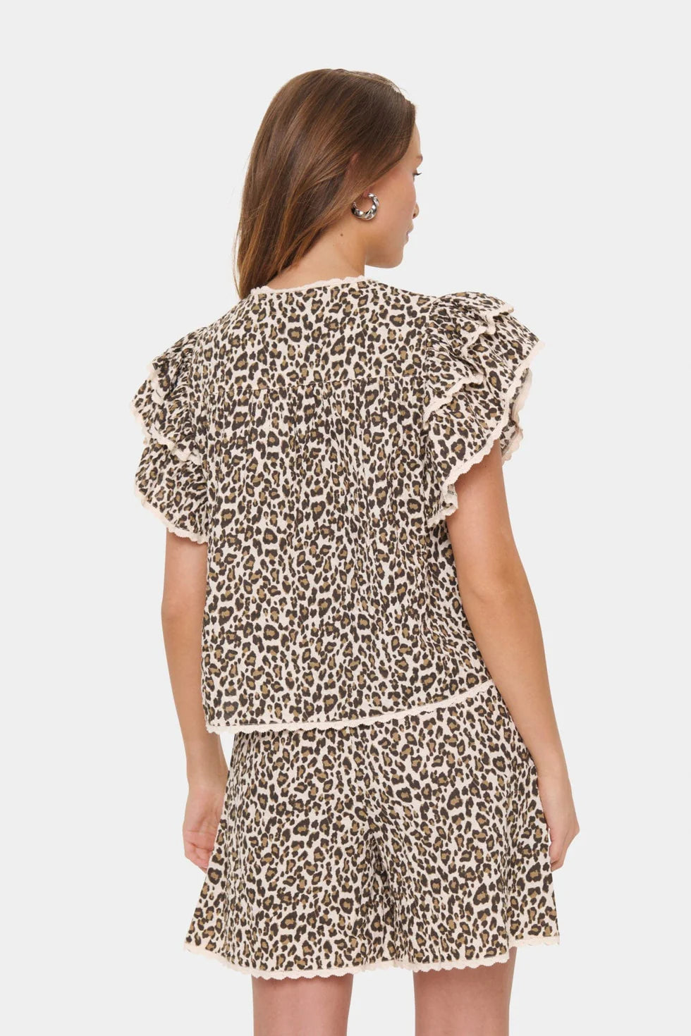 Kirby Blouse in Leopard Print