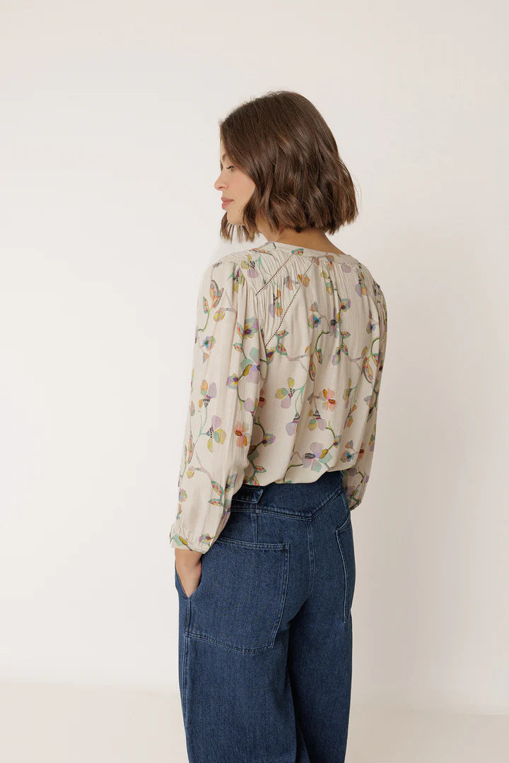 Floral Shirt in Beige