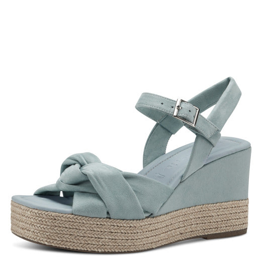 Wedge Heeled Sandals in Sky Blue