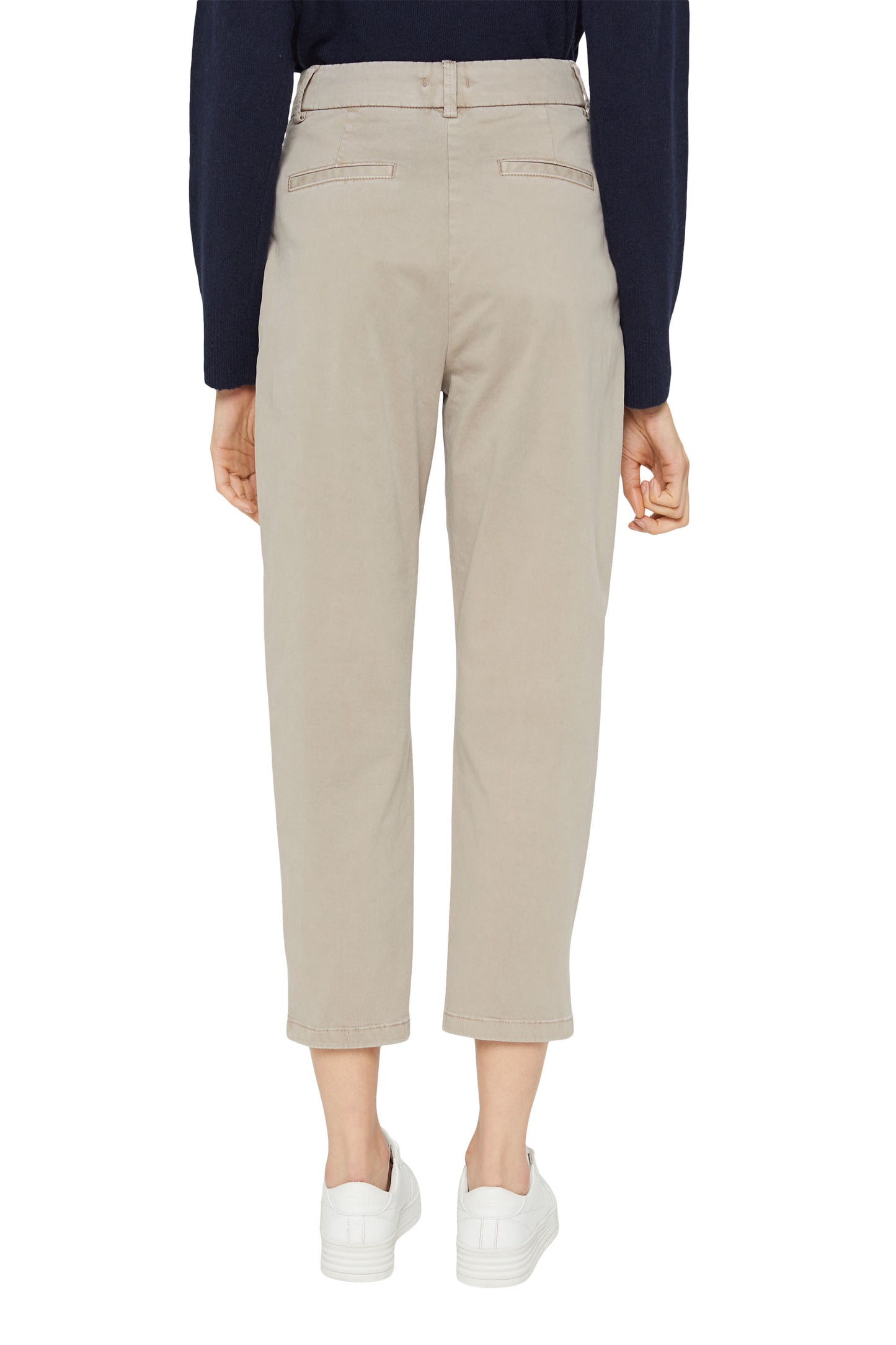 Trousers With Waist Pleats Light Taupe