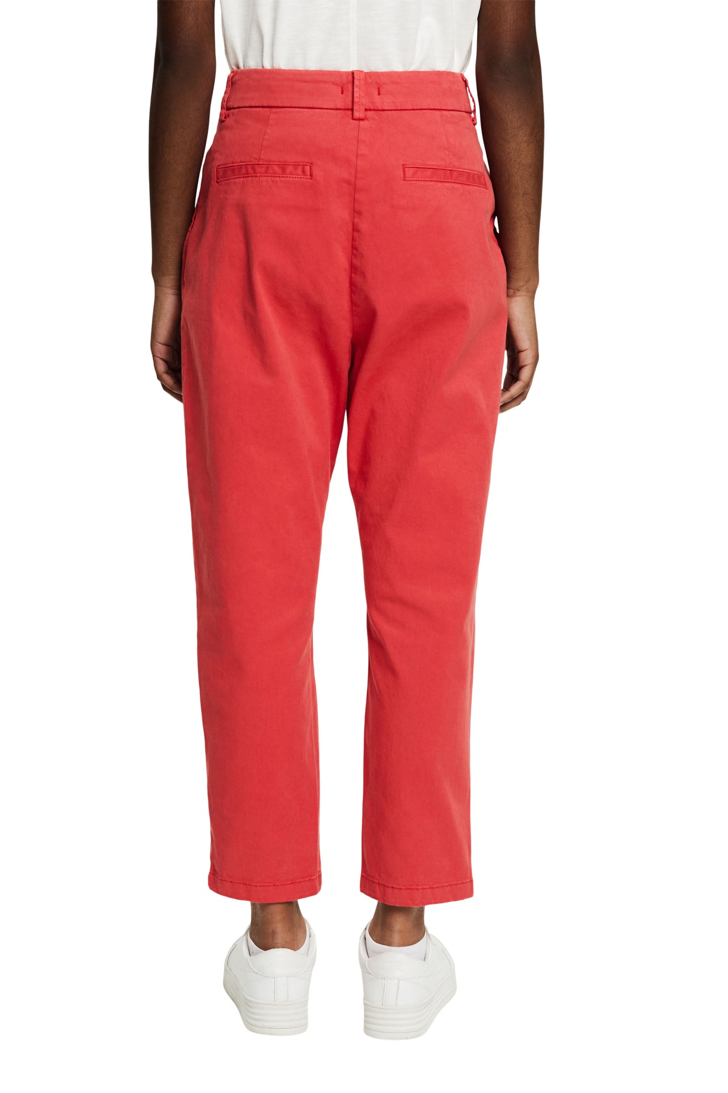 Trousers With Waist Pleats In Red