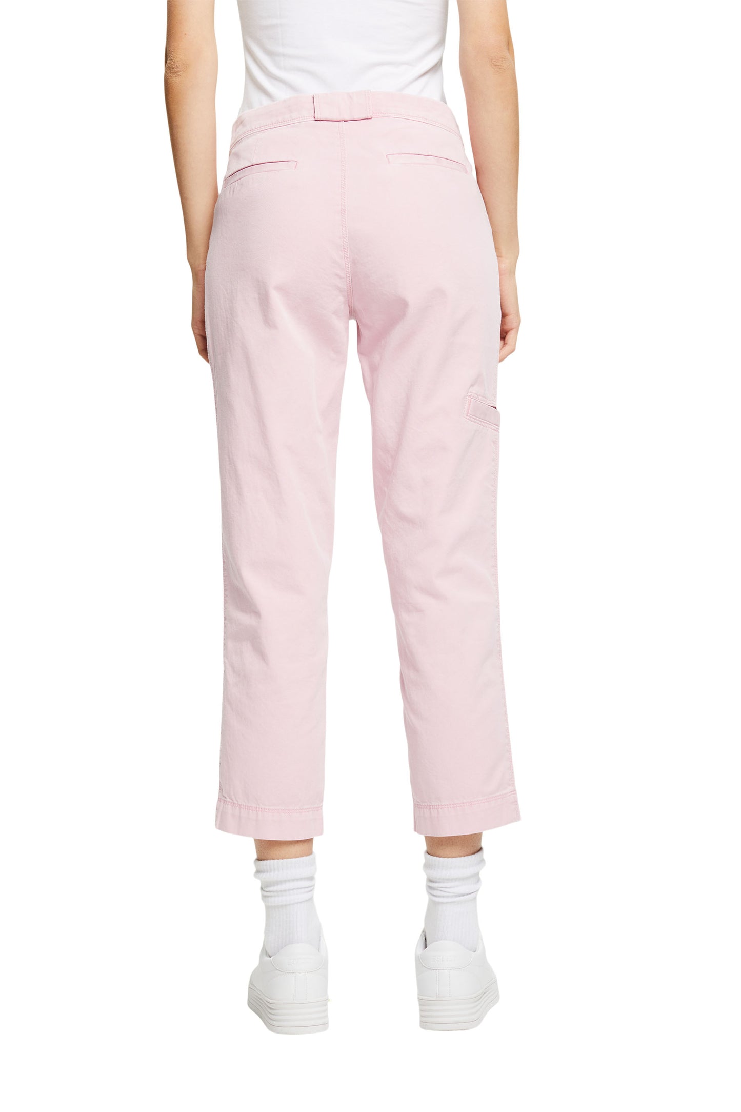 Cargo-Style Cotton Trousers In Pink