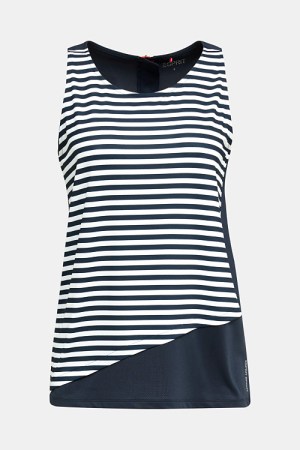 Jersey Exercise Top With Stripes