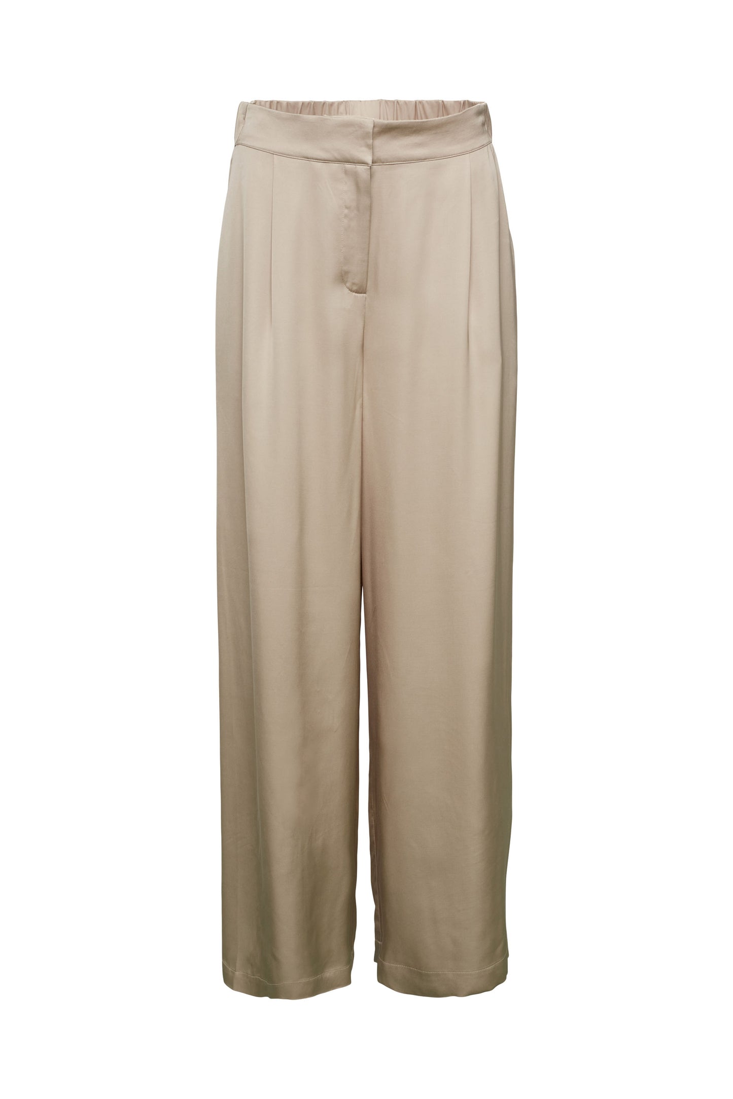 Wide Leg Satin Trousers