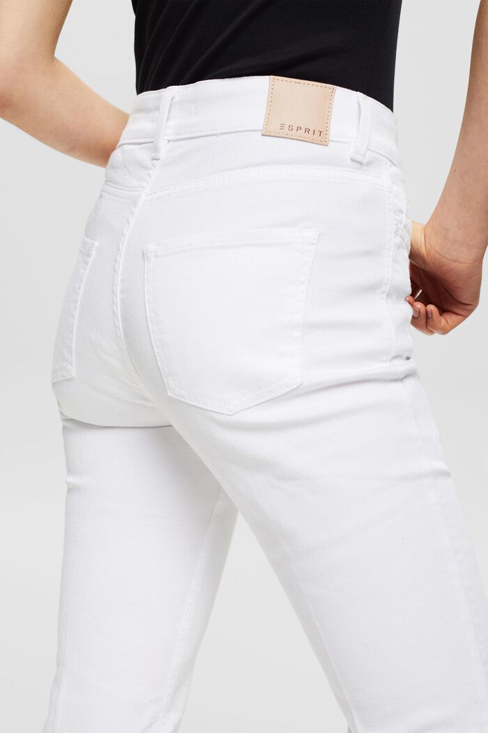 Bootcut Jeans with Pressed Pleat White