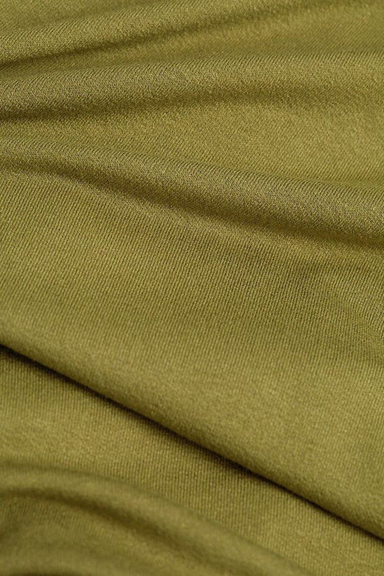 Midi Wrap Dress In Olive