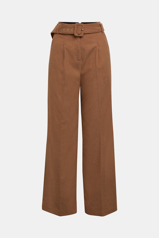 Caramel Wide Trousers with Belt