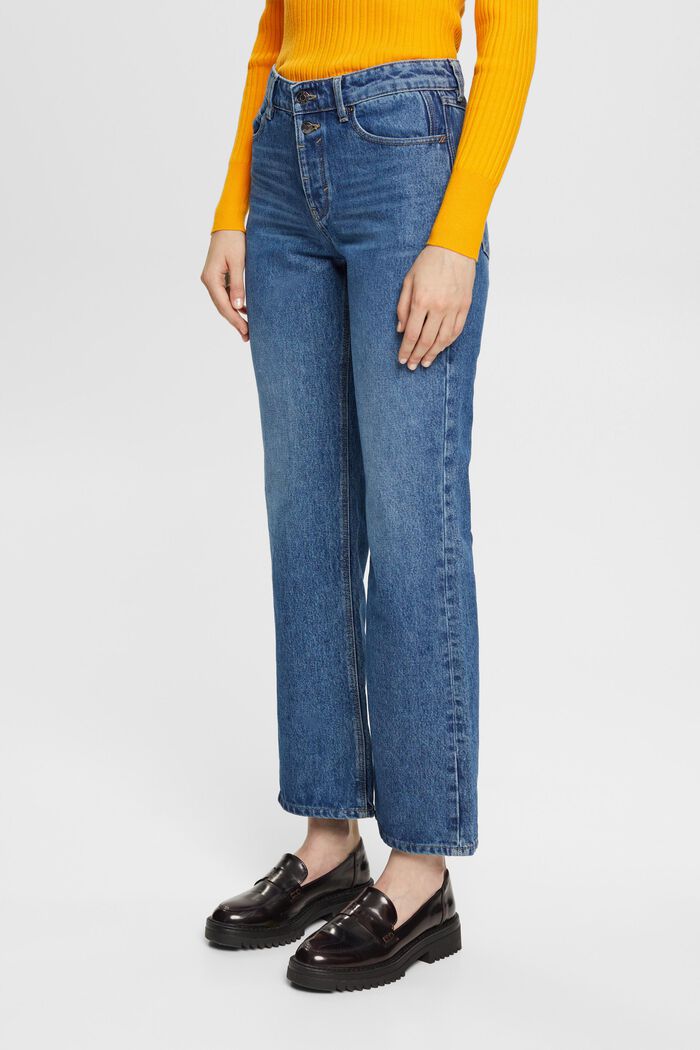 Cropped Flared Western Bootcut in Medium Blue Wash 32 Length
