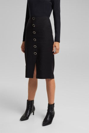 Pencil Skirt With Buttons