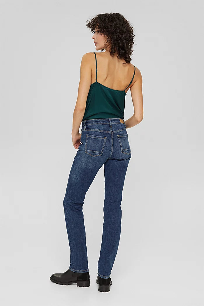 Stretchy jeans in a vintage look, organic cotton