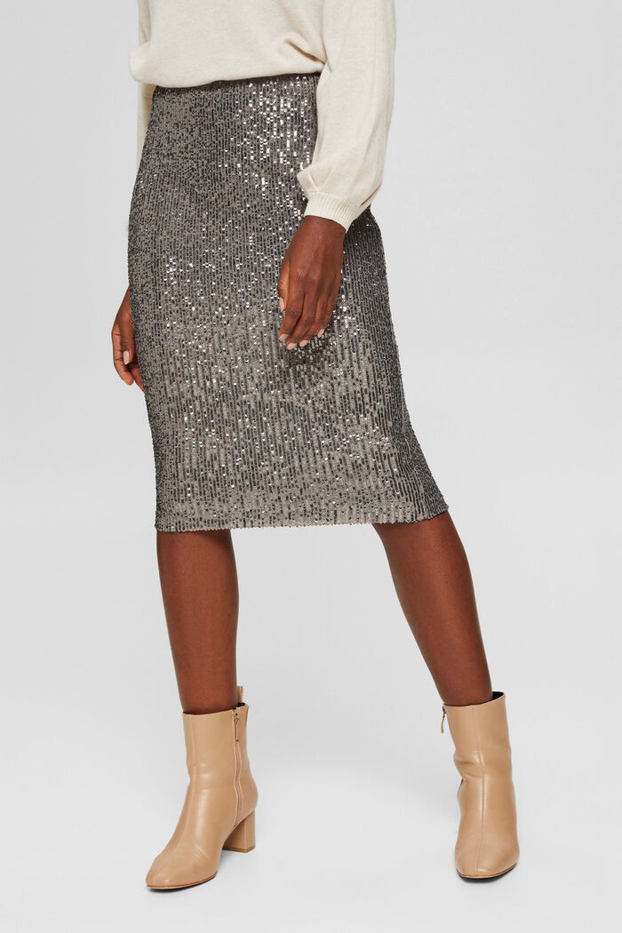 Skirt with Slate Coloured Sequins