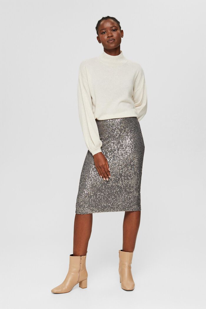 Skirt with Slate Coloured Sequins