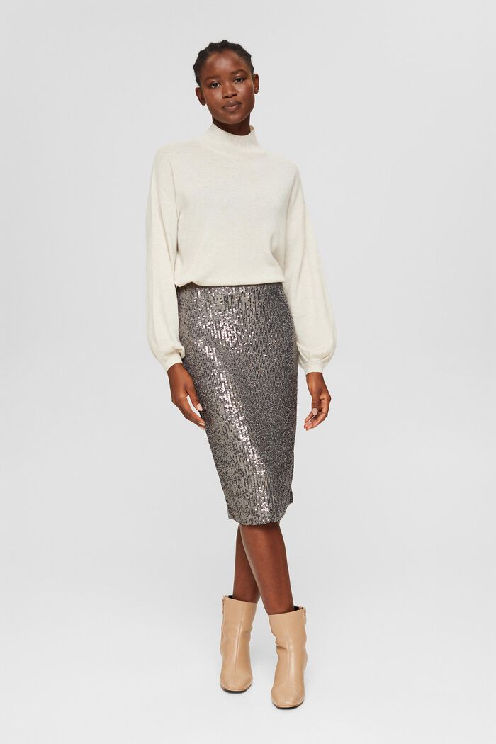 Skirt with Slate Coloured Sequins