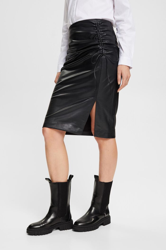 Faux Leather Pencil Skirt