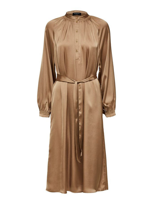 Buttoned Midi Dress
