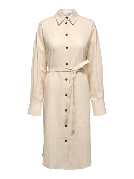 Shirt Dress in Cream