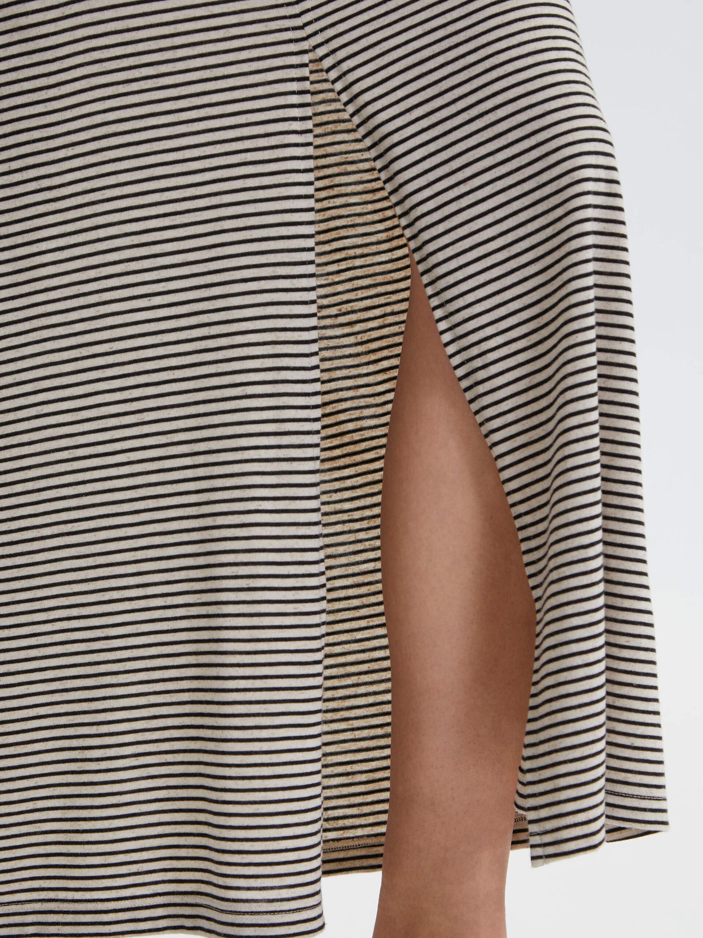 Striped Maxi Dress with V Neck